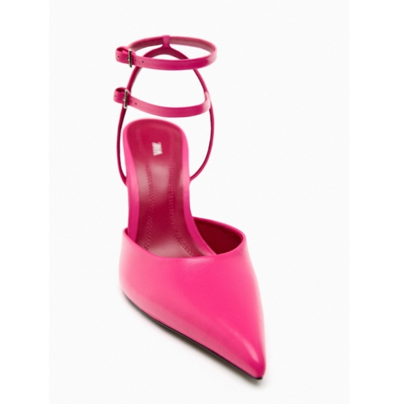 HEELED LEATHER SLINGBACKS SIZE 8 - Picture 3 of 10